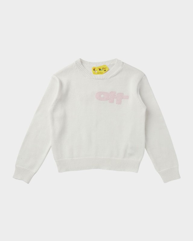 Girl's Logo Type Crewneck Sweater, Size 4-12